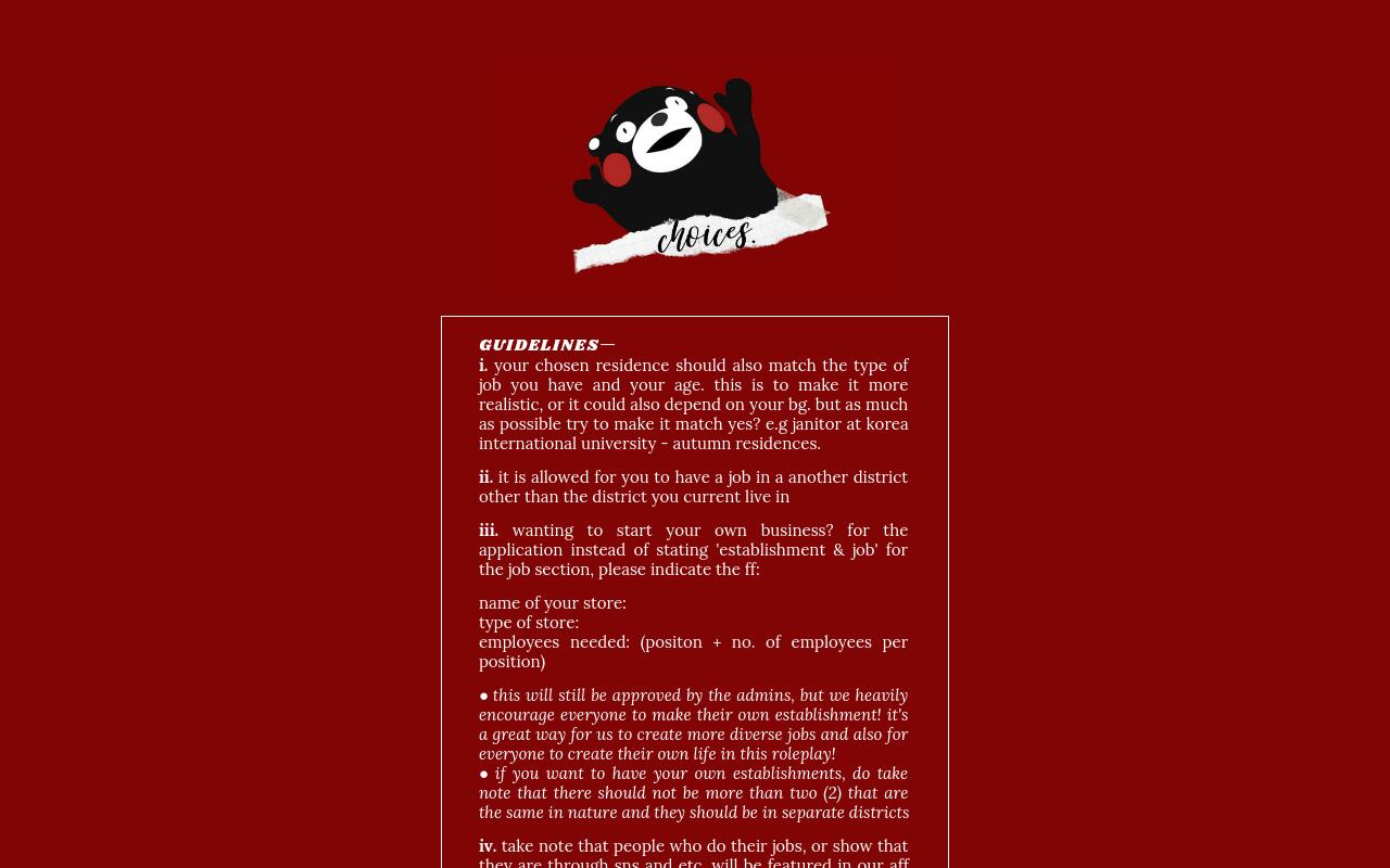 CHOICES ROLEPLAY choices-roleplay